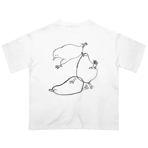 嬉々として踊るキーウィ オーバーサイズTシャツ