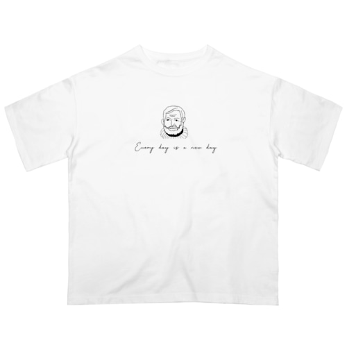 名言シリーズ　ヘミングウェイ Oversized T-Shirt