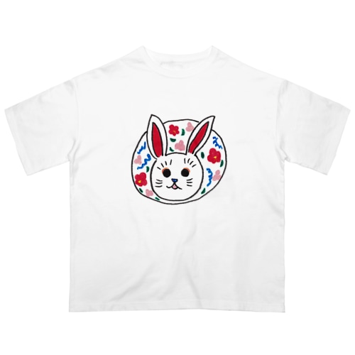 [森図鑑] 三春張子風うさぎ Oversized T-Shirt