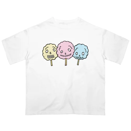 ドクロ風味な綿菓子 オーバーサイズTシャツ