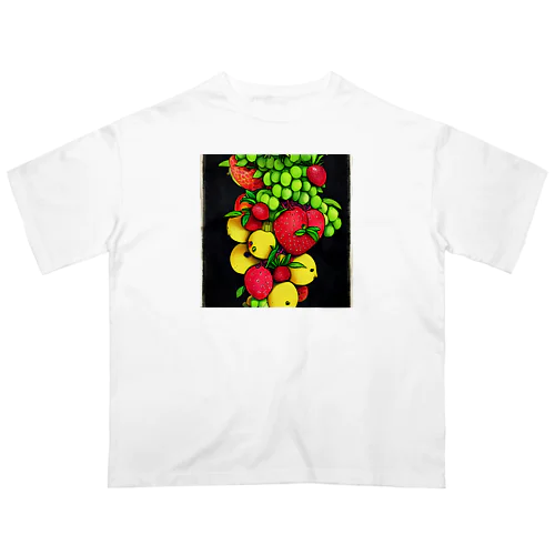 アートなフルーツ オーバーサイズTシャツ