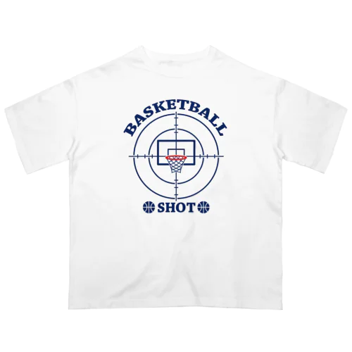 バスケットボール・ターゲット・BASKETBALL・デザイン・グッズ・Tシャツ・イラスト・サークル・かっこいい・かわいい・男子・女子・有力・確実・有望・部活・チームT・バスケ Oversized T-Shirt