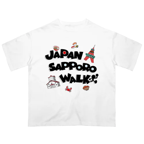 JAPAN SAPPORO WALK ロゴ グッズ オーバーサイズTシャツ