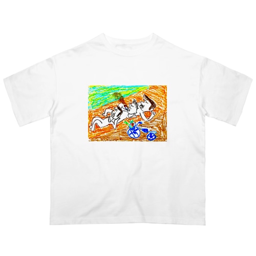 八王子の川沿いでチルする3人のヤンキー Oversized T-Shirt