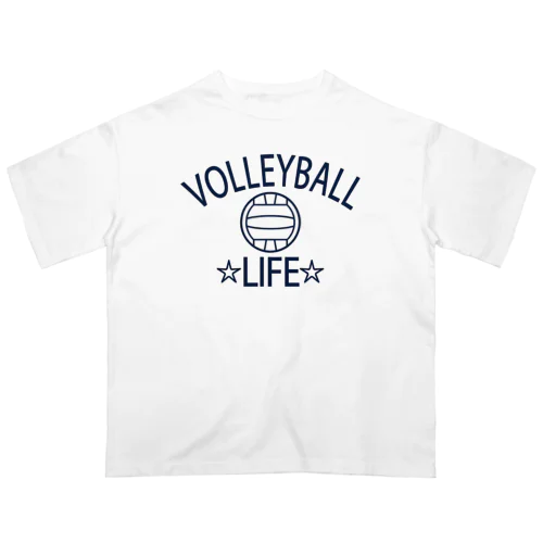 バレーボール(volleyball)アイテム・デザイン・チームTシャツ・クラブTシャツ・排球・はいきゅう・得点・ボール・選手・ポジション・部活・スポーツ・シンプル・かっこいい・かわいい・チームワーク Oversized T-Shirt