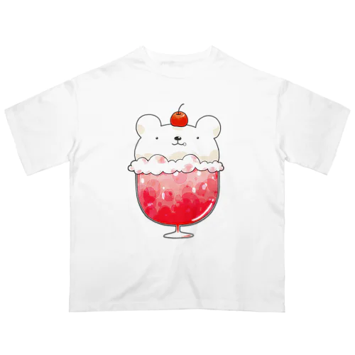 しろくまのクリームソーダ いちご味 Oversized T-Shirt