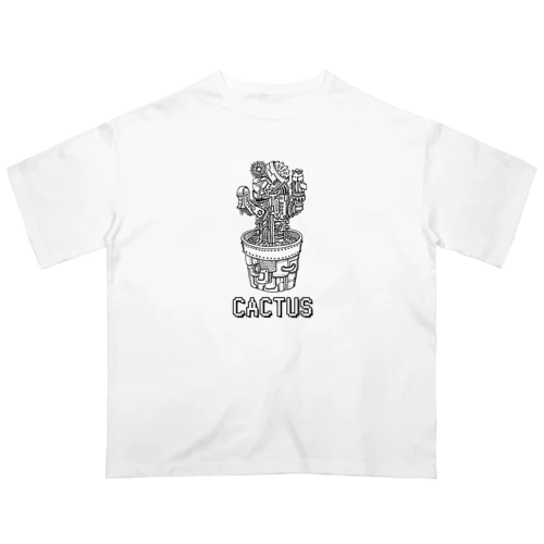 機械のサボテン オーバーサイズTシャツ