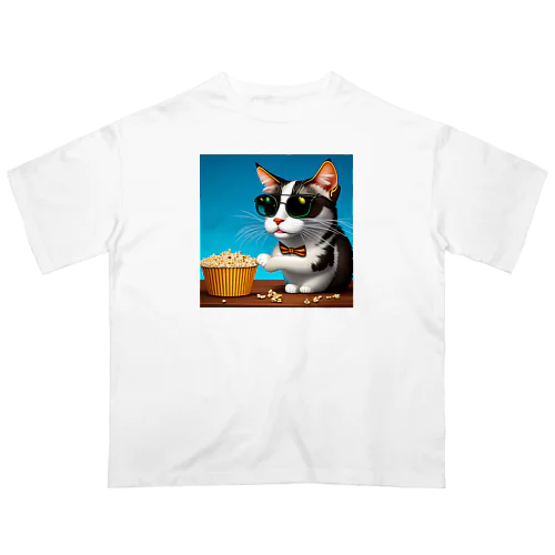 Popcorn Cat Oversized T-Shirt