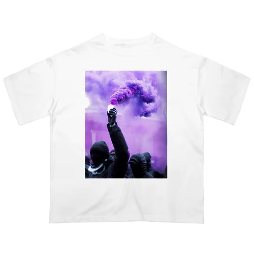 Purple Smoke / フォトプリント Oversized T-Shirt