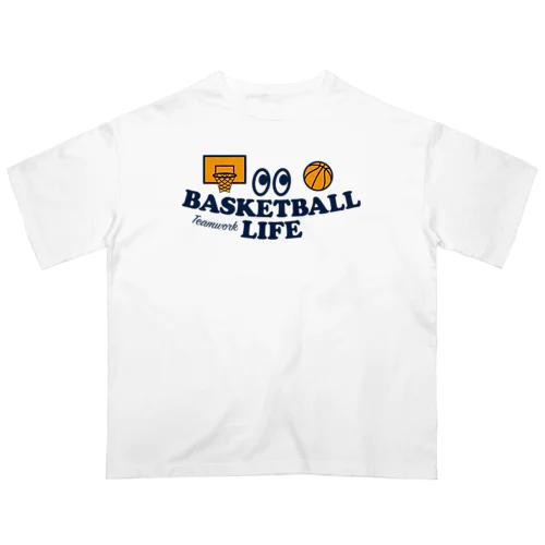 バスケットボール・目玉・BASKETBALL・デザイン・グッズ・Tシャツ・イラスト・サークル・かっこいい・かわいい・バスケ男子・バスケ女子・有力・確実・有望・部活・チームT・バスケ部・応援 Oversized T-Shirt