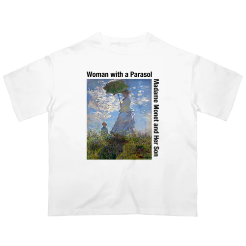 クロード・モネの「散歩、日傘をさす女性」Tシャツ オーバーサイズTシャツ