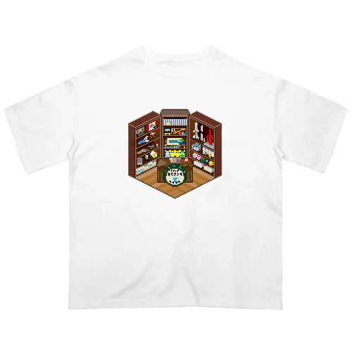 岡田斗司夫ゼミスタジオ風なピクセルルームTシャツ オーバーサイズTシャツ