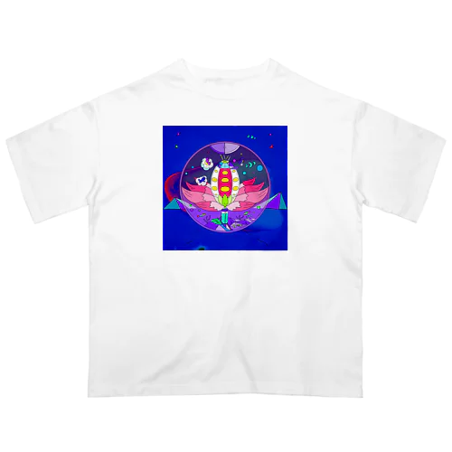 宇宙船 フラワー Oversized T-Shirt