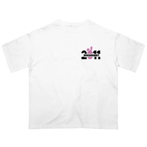 Ohkurabbit2011 BLACK×PINKロゴ Oversized T-Shirt