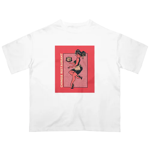 CHINESE RESTAURANT WAITRESS GIRL オーバーサイズTシャツ