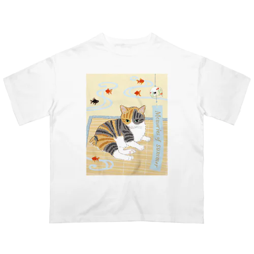 金魚と風鈴と猫 Oversized T-Shirt