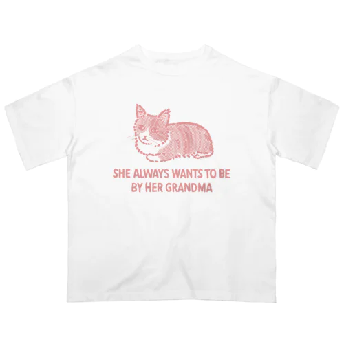 そばにいたい猫 オーバーサイズTシャツ