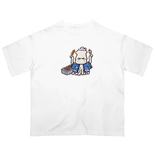 いかのやきとり屋さん Oversized T-Shirt