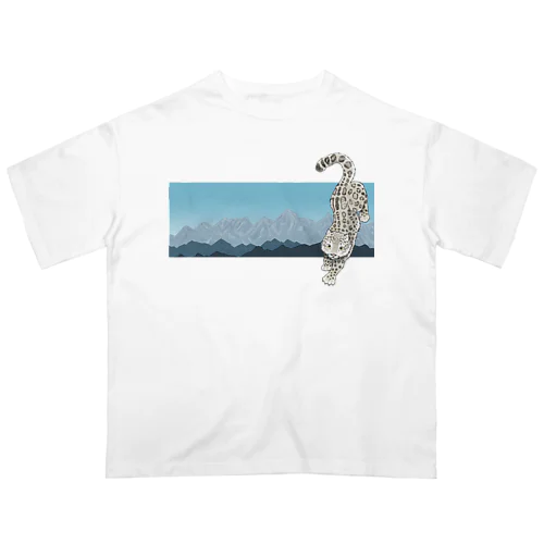 ユキヒョウ - 山脈 オーバーサイズTシャツ