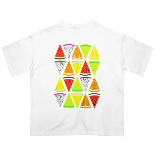 三角のフルーツ オーバーサイズTシャツ