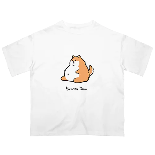 太った犬 オーバーサイズTシャツ