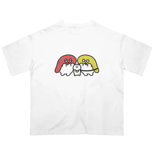 マグロちゃんとタマゴちゃんとシャリベビー Oversized T-Shirt