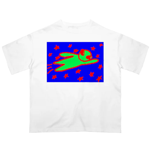 宇宙人、空を飛ぶ Oversized T-Shirt