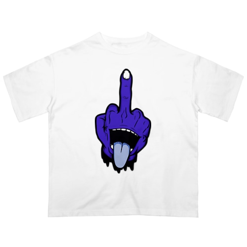 挑発（青） Oversized T-Shirt