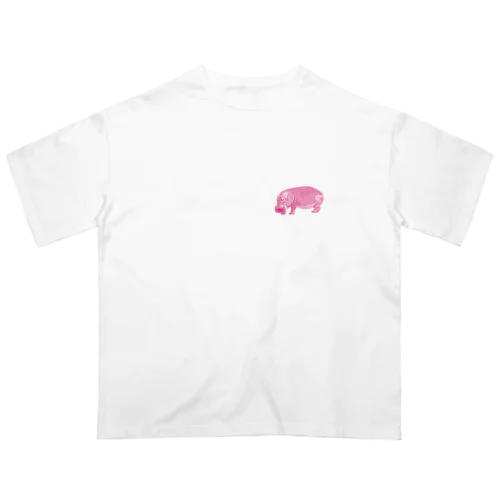 My trend animal カバ Oversized T-Shirt