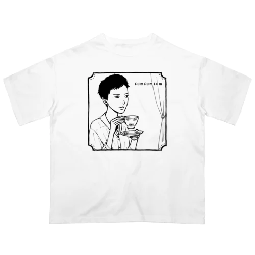 ふむふむの空想お茶会　セシルカットの女性 Oversized T-Shirt