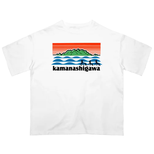 夕暮れの釜無川 オーバーサイズTシャツ