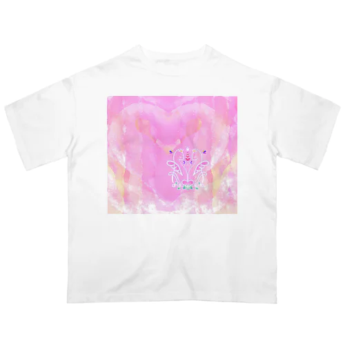 ツインニャンズAngel pink オーバーサイズTシャツ