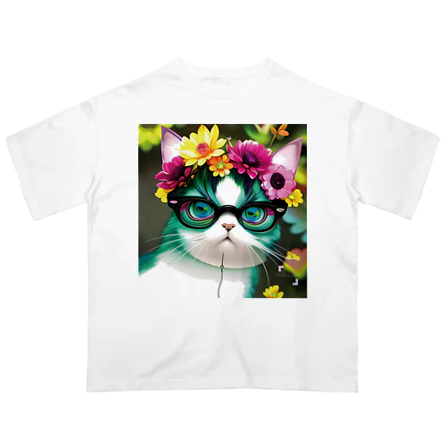 Connect Art 002 Cat オーバーサイズTシャツ