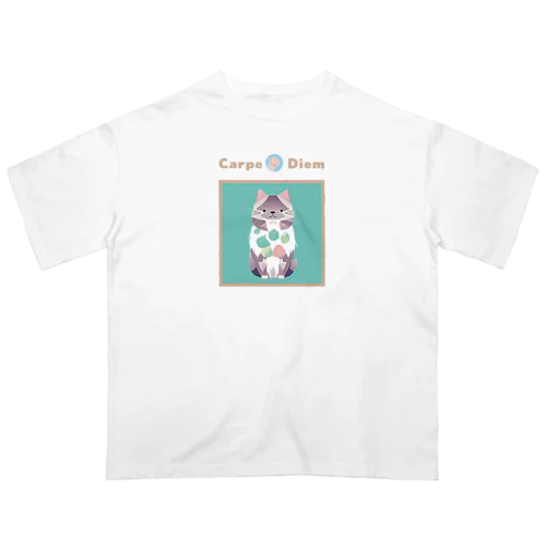 ネコTシャツ (017猫) オーバーサイズTシャツ