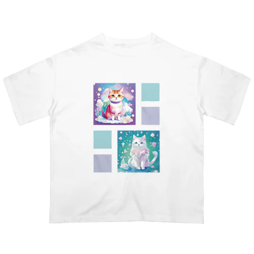 ネコTシャツ (025猫) Oversized T-Shirt