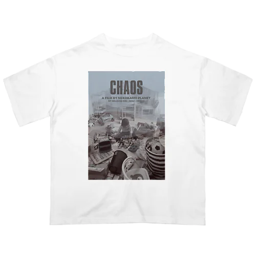 chaos（白） オーバーサイズTシャツ