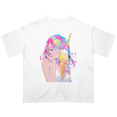 暑い夏はアイスだ004 Oversized T-Shirt