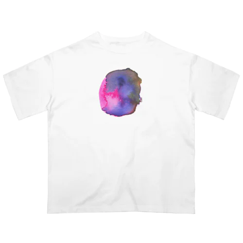 水彩ペイント・紫の宝石 オーバーサイズTシャツ