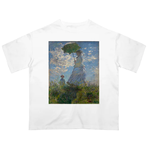 散歩、日傘をさす女性 / Woman with a Parasol - Madame Monet and Her Son Oversized T-Shirt