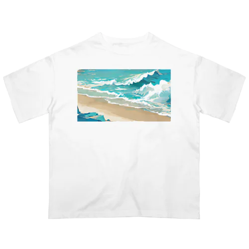 蒼い海 オーバーサイズTシャツ