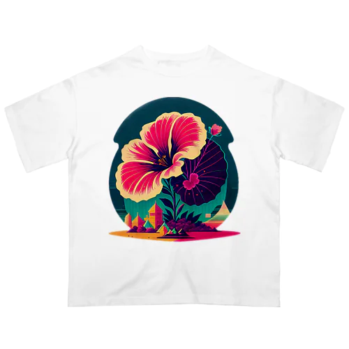 ハイビスカス🌺 オーバーサイズTシャツ