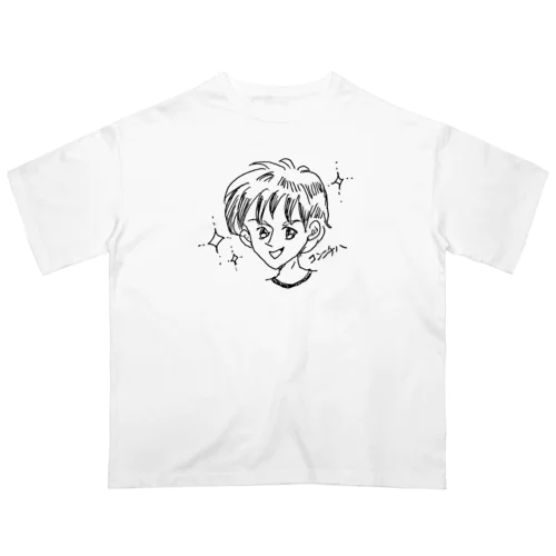 かーちゃんが描いた男の子 オーバーサイズTシャツ