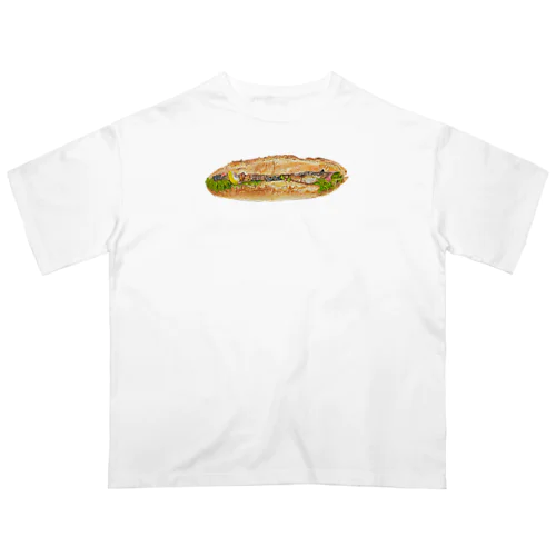 美味しそうなサバサンド オーバーサイズTシャツ