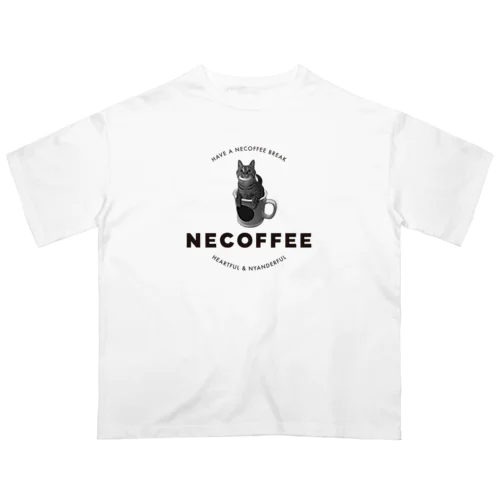 NECOFFEE ネコーヒー 猫 Oversized T-Shirt