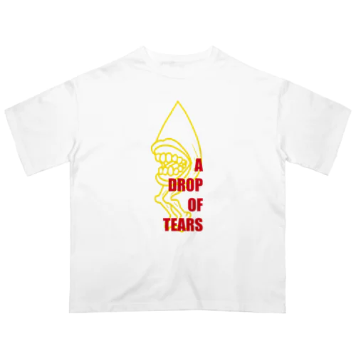 A drop of tears 雫ちゃん　黄色い線 オーバーサイズTシャツ