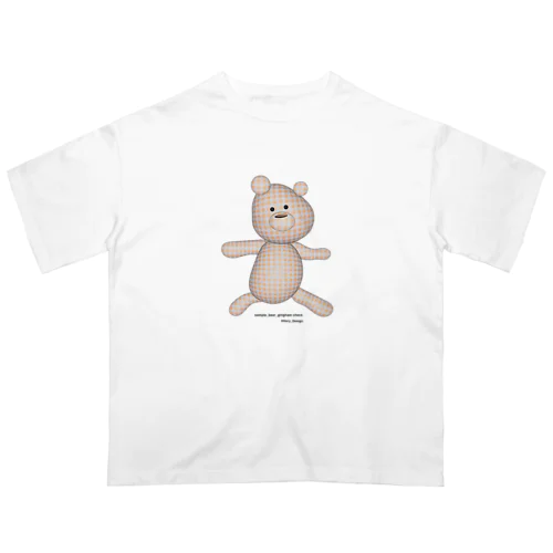 sample_bear_gingham check オーバーサイズTシャツ