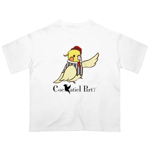 Cockatiel PartYビッグロゴアイテム(ロゴ黒文字) Oversized T-Shirt