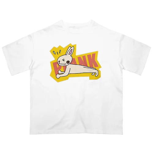 プランク筋トレウサギ Oversized T-Shirt