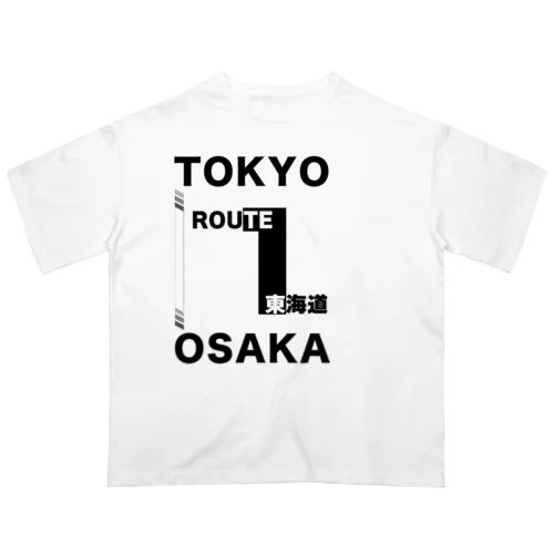 ルート1　国道Tシャツ Oversized T-Shirt