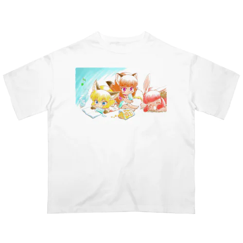 けもっ娘村の夏休み🎐🦊 オーバーサイズTシャツ